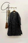 AVIVA JIFEI XUE Padded Long Kimono Jacket with Vintage Patch Lining FW22-PKJL-DGRY